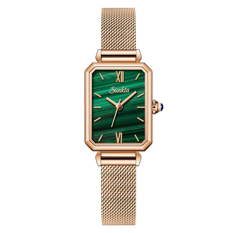 LIGE Reloj Cuadrado de Cuarzo para Mujer, Elegante y Resistente al Agua