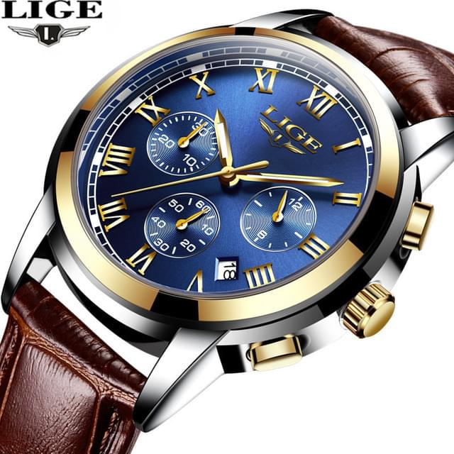 Reloj LIGE Business para Hombre con Correa de Cuero