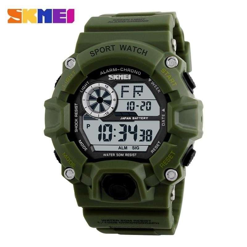 SKMEI 1019 – Reloj Digital Militar con LED para Hombre
