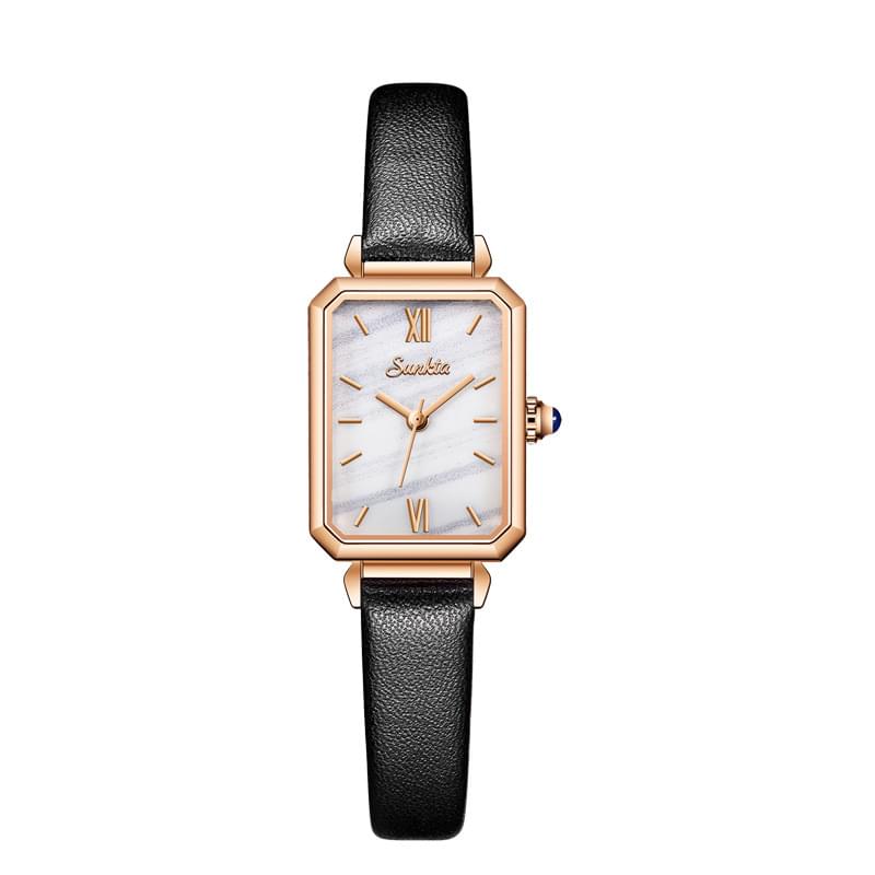 LIGE Reloj Cuadrado de Cuarzo para Mujer, Elegante y Resistente al Agua