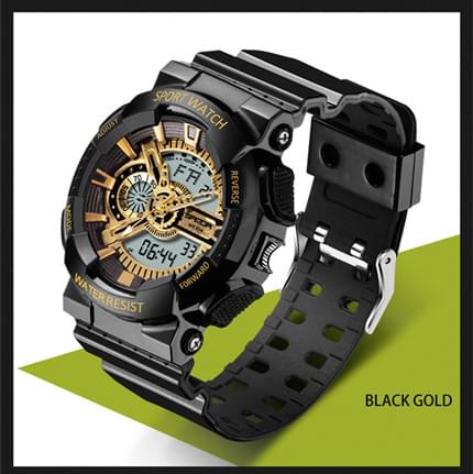 SANDA – Reloj Digital Militar Deportivo para Hombre con Correa de Goma