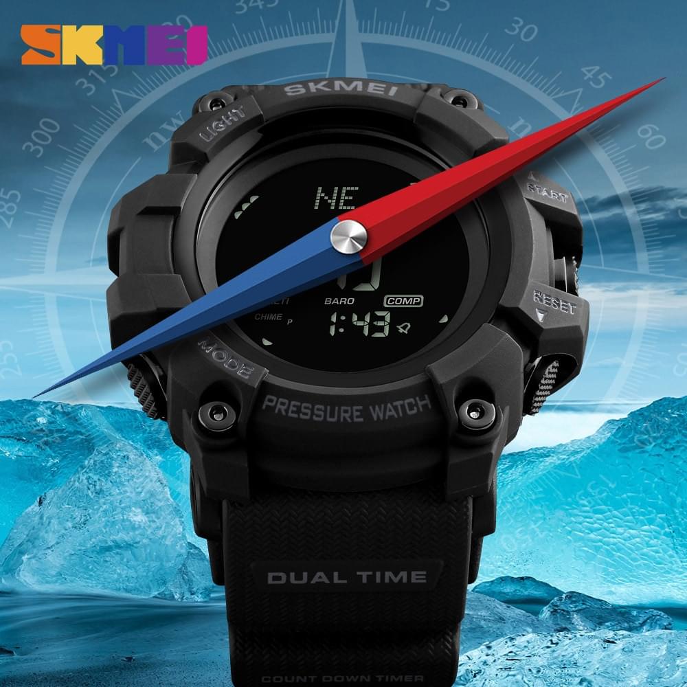 SKMEI 1358 – Reloj Deportivo Outdoor con Altímetro, Brújula y Barómetro - en la muñeca