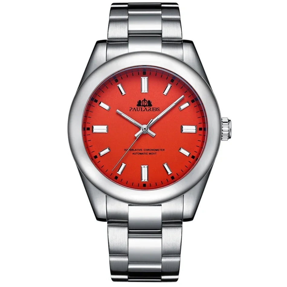 Reloj Mecánico Automático para Hombre – Acero Inoxidable Arcoíris 41mm