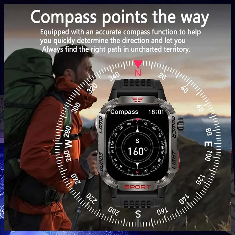 GZYR Smartwatch 2.01" con Llamadas Bluetooth y Batería de 600 mAh