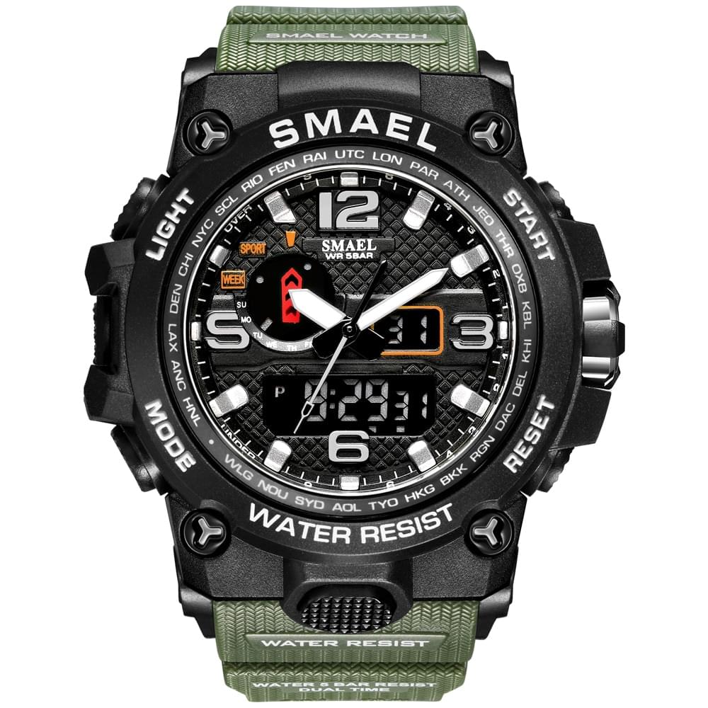SMAEL 1545D – Reloj Militar Doble Pantalla para Hombre