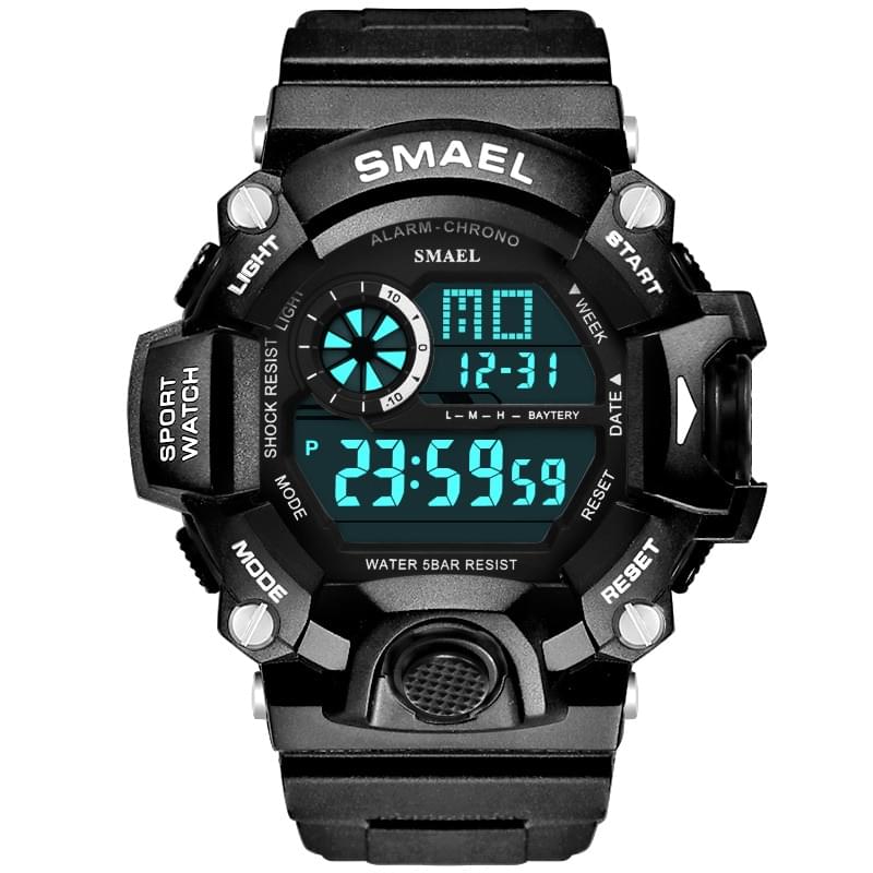 SMAEL 1385C Reloj Digital Militar para Hombre, Resistente al Agua 50M