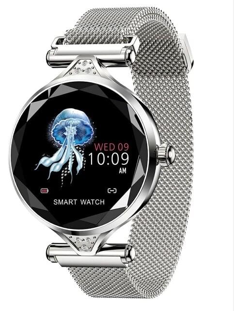 H1 Pulsera Inteligente para Mujer con Pantalla a Color y Diamantes