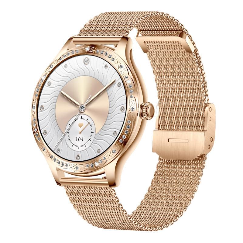 AK60 Smartwatch para Mujer con Llamadas HD, Ritmo Cardíaco y Resistente al Agua