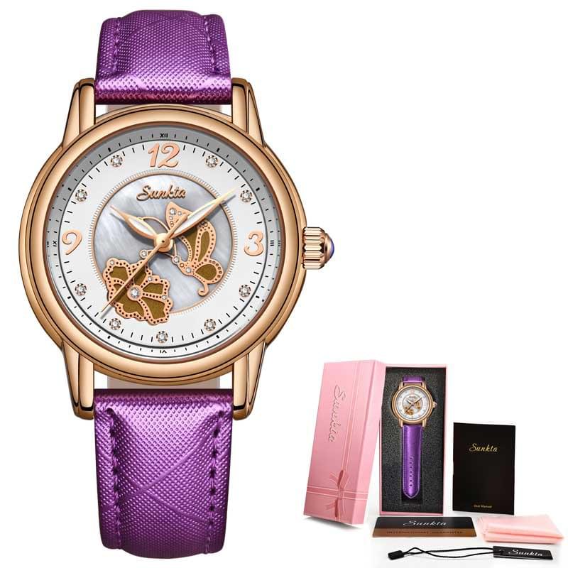 Reloj de Cerámica LIGE para Mujer, Elegante y Resistente al Agua