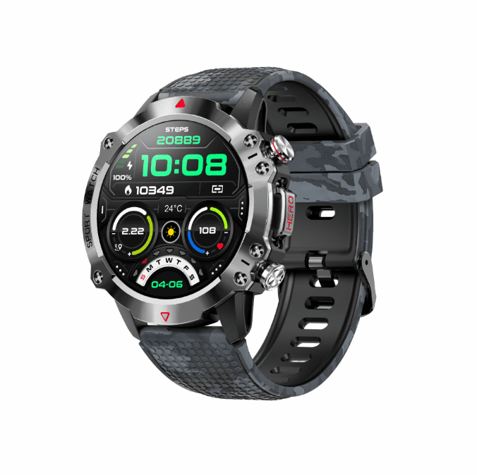 KR10 Smartwatch Pantalla Redonda con Llamadas Bluetooth