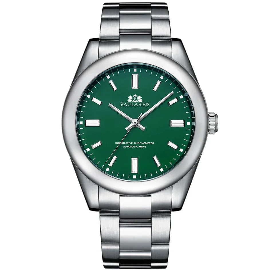 Reloj Mecánico Automático para Hombre – Acero Inoxidable Arcoíris 41mm