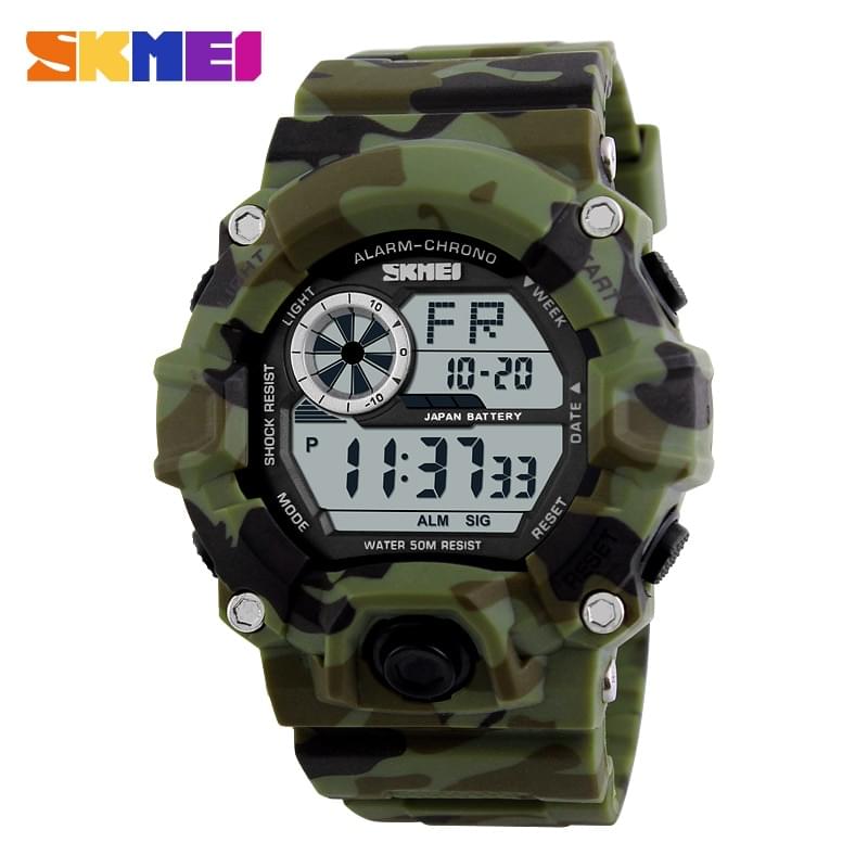 SKMEI 1019 – Reloj Digital Militar con LED para Hombre
