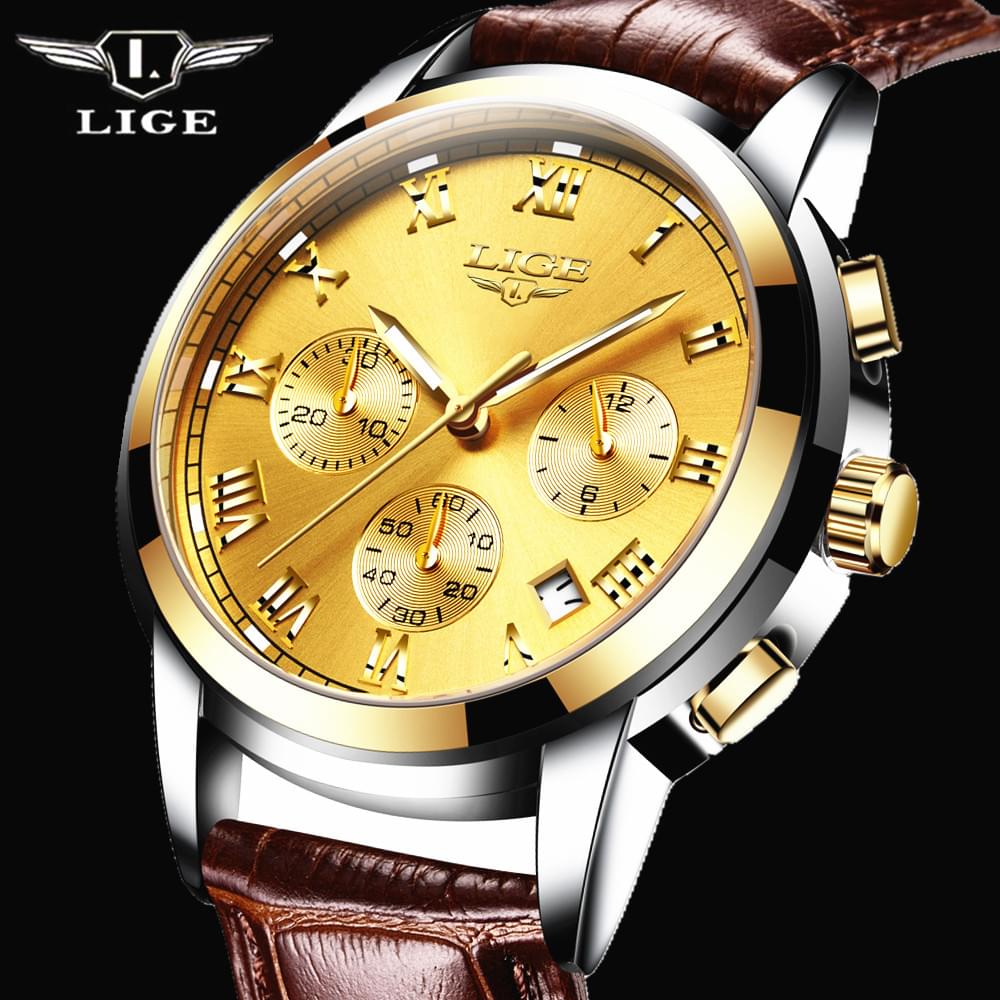 Reloj LIGE Business para Hombre con Correa de Cuero