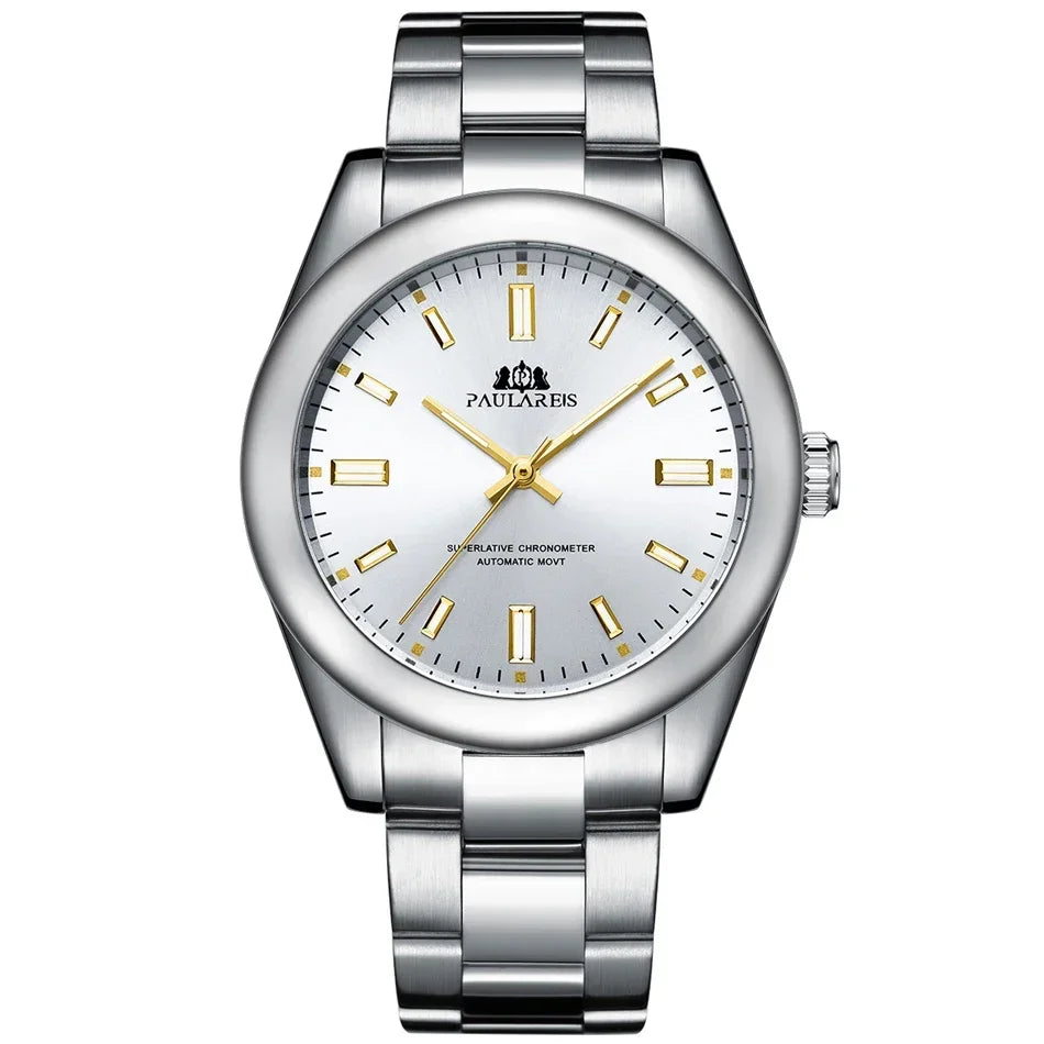 Reloj Mecánico Automático para Hombre – Acero Inoxidable Arcoíris 41mm