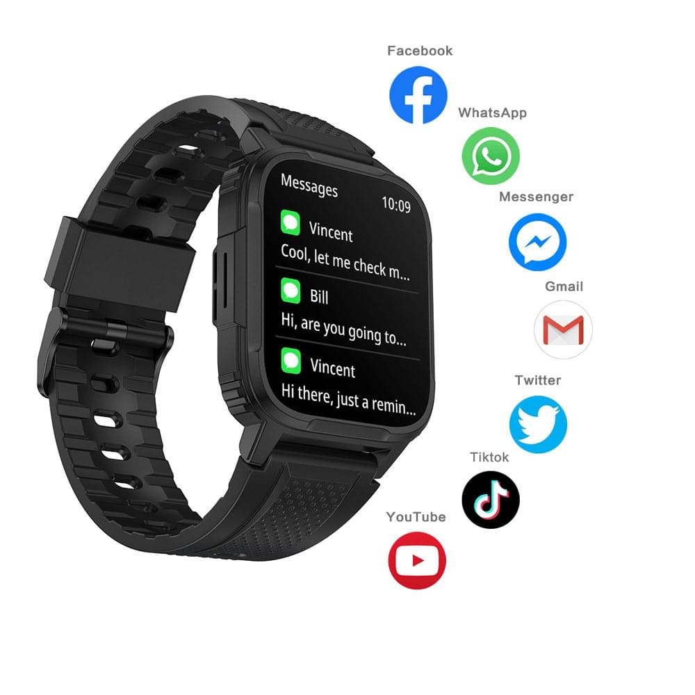 Smartwatch Outdoor Resistente al Agua 3 Metros con Llamadas Bluetooth