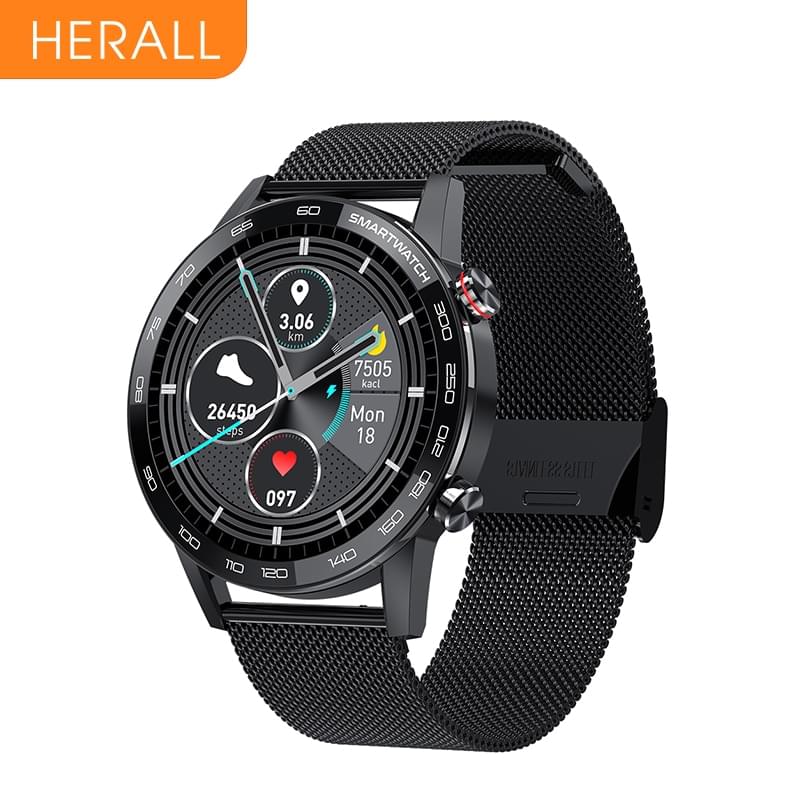 HERALL Smartwatch con ECG y Monitor de Presión Arterial IP68 - vista frontal