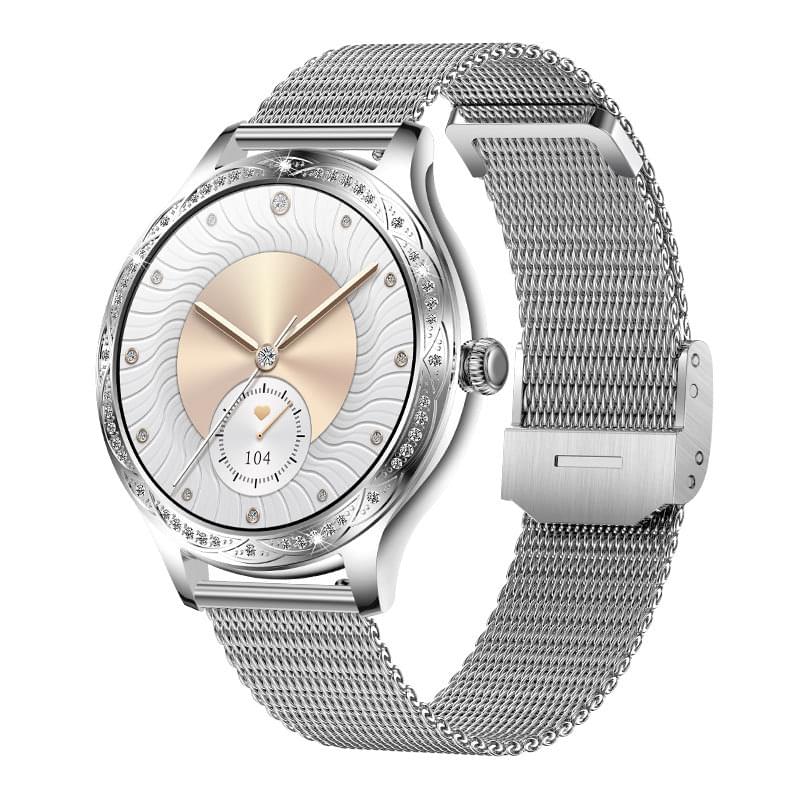 AK60 Smartwatch para Mujer con Llamadas HD, Ritmo Cardíaco y Resistente al Agua