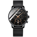 BELUSHI Reloj Ultra Delgado para Hombre, Correa Milanesa de Acero Inoxidable