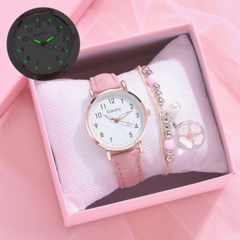 Reloj de Cuarzo Vintage para Mujer – Correa de PU Casual y Deportivo - vista frontal