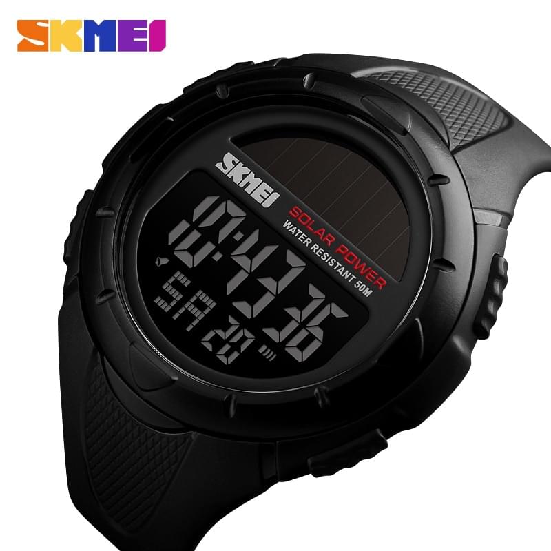 SKMEI 1405 – Reloj Digital Militar con Energía Solar para Hombre - vista frontal