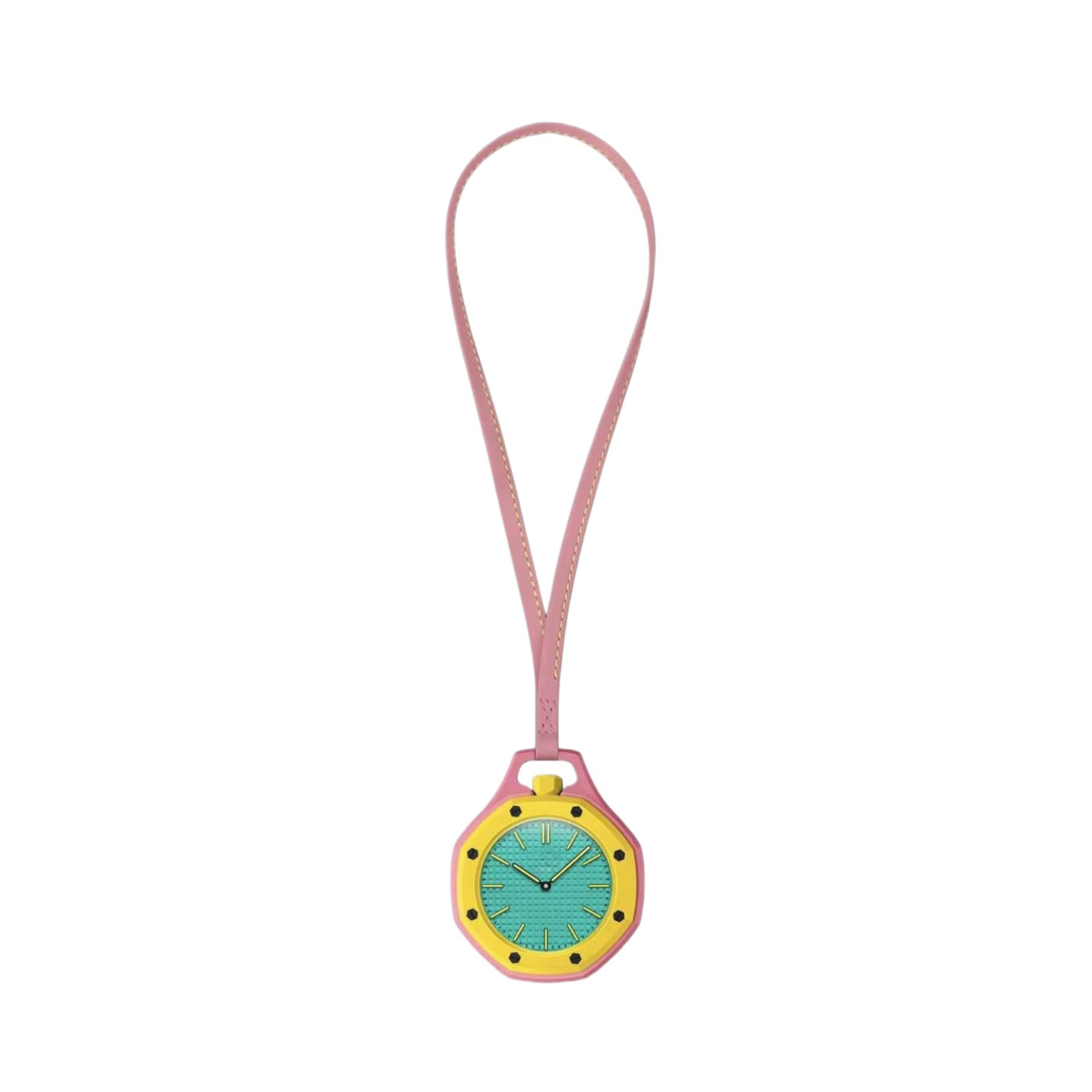 Reloj de Cuarzo Colgante Octagonal, Diseño Pastel y Dulce