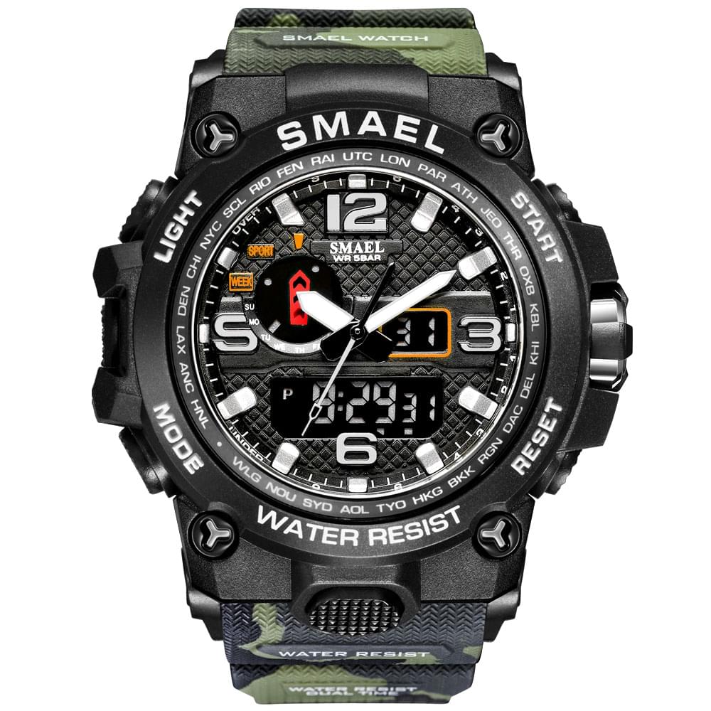 SMAEL 1545D – Reloj Militar Doble Pantalla para Hombre