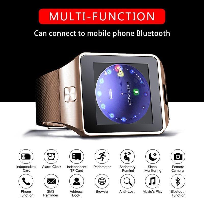 DZ09 – Smartwatch con SIM, Cámara y Bluetooth para Hombre y Mujer