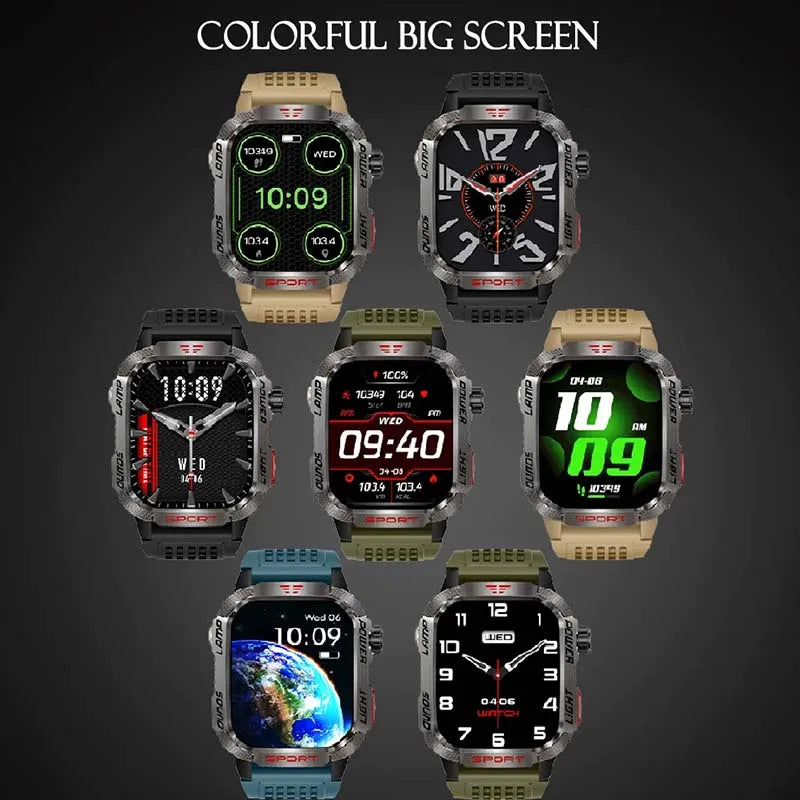 GZYR Smartwatch 2.01 con Llamadas Bluetooth y Batería de 600 mAh - vista frontal