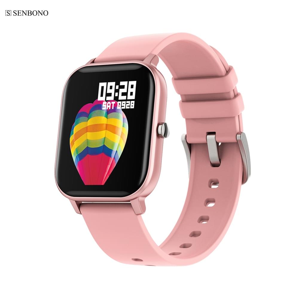 SENBONO P8 Smartwatch IP67 con Monitor de Ritmo Cardíaco y Sueño - vista frontal