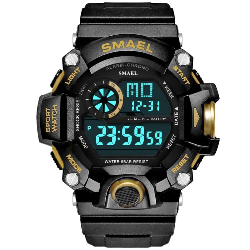 SMAEL 1385C Reloj Digital Militar para Hombre, Resistente al Agua 50M