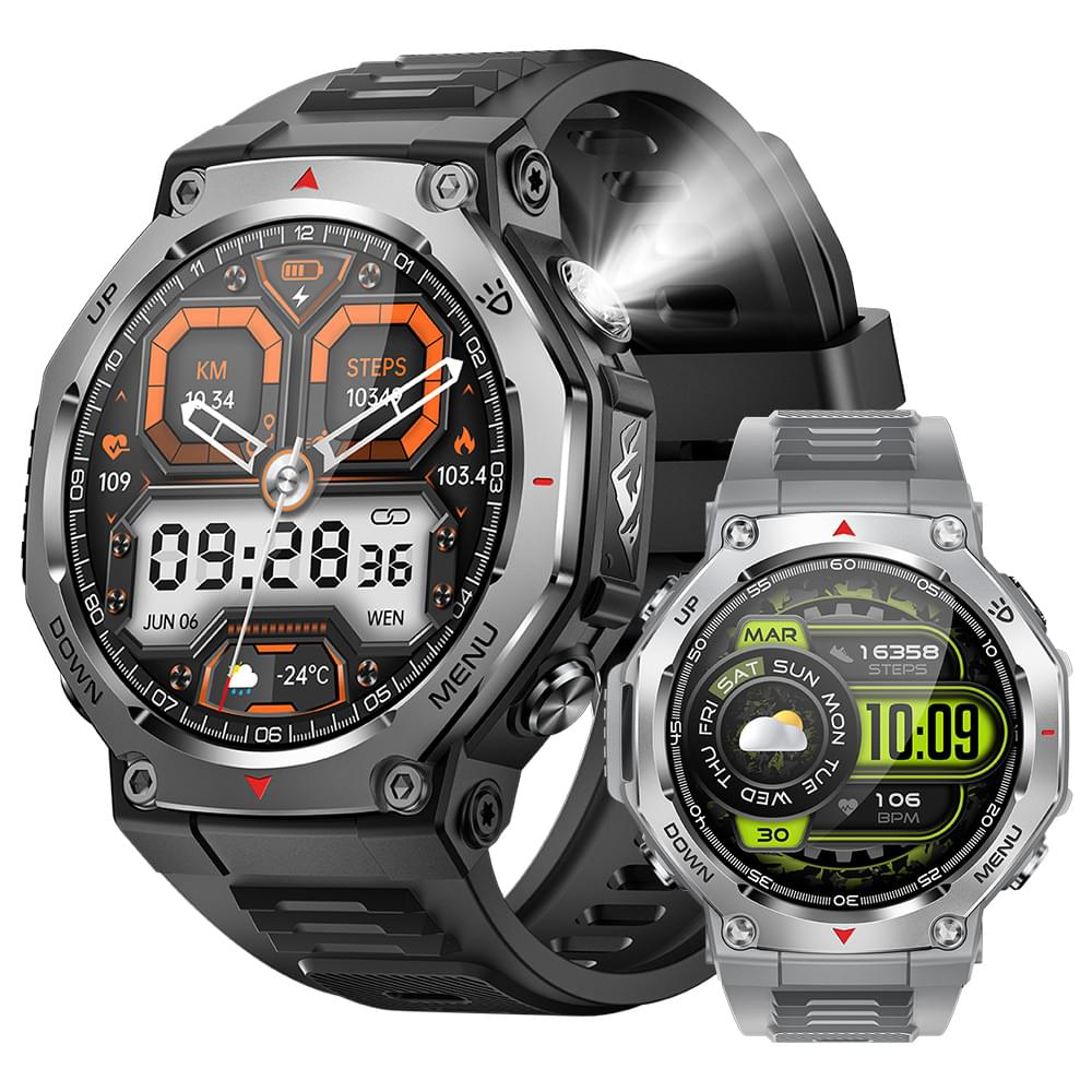 KT85 Smartwatch con Linterna y Monitor de Oxígeno