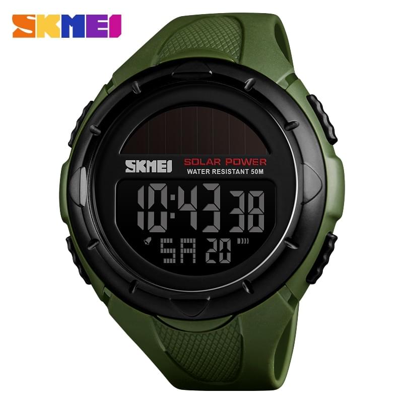 SKMEI 1405 – Reloj Digital Militar con Energía Solar para Hombre