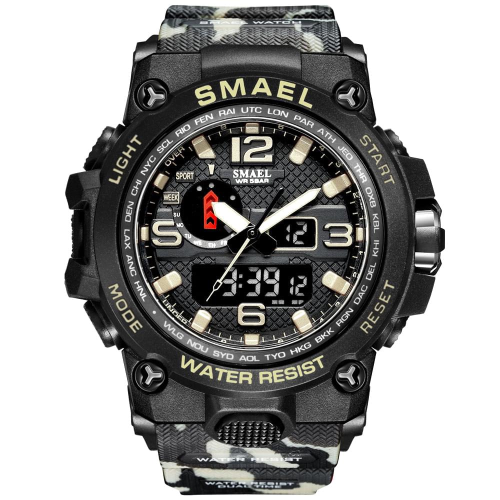 SMAEL 1545D – Reloj Militar Doble Pantalla para Hombre