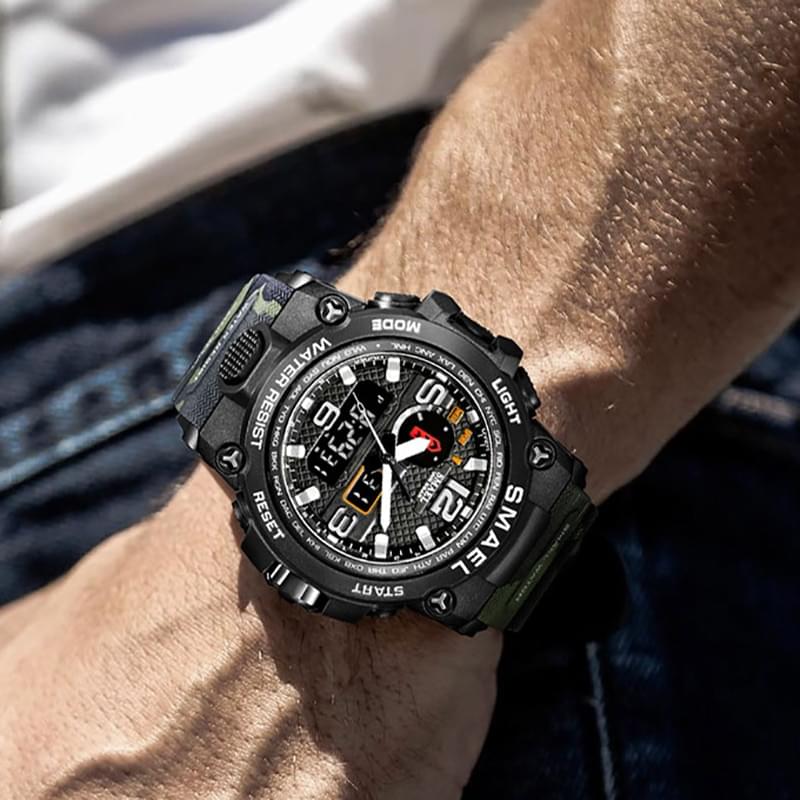 SMAEL 1545D – Reloj Militar Doble Pantalla para Hombre