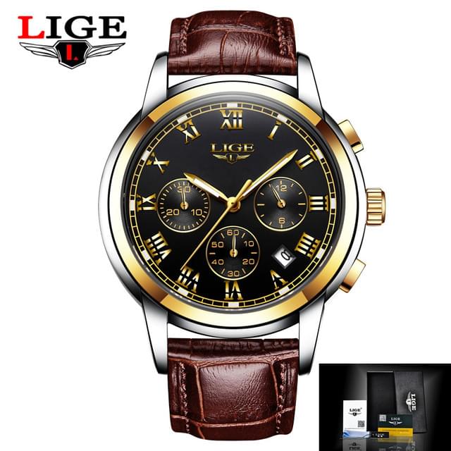 Reloj LIGE Business para Hombre con Correa de Cuero