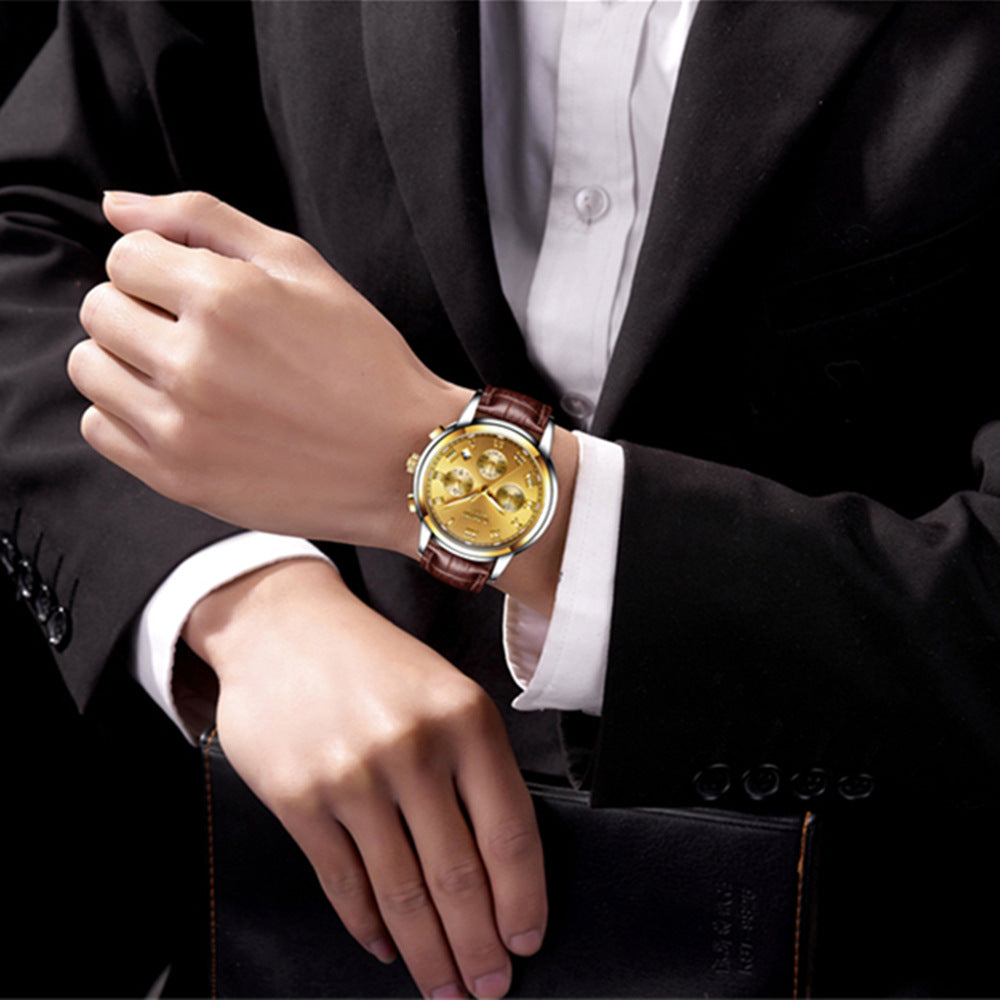 Reloj LIGE Business para Hombre con Correa de Cuero