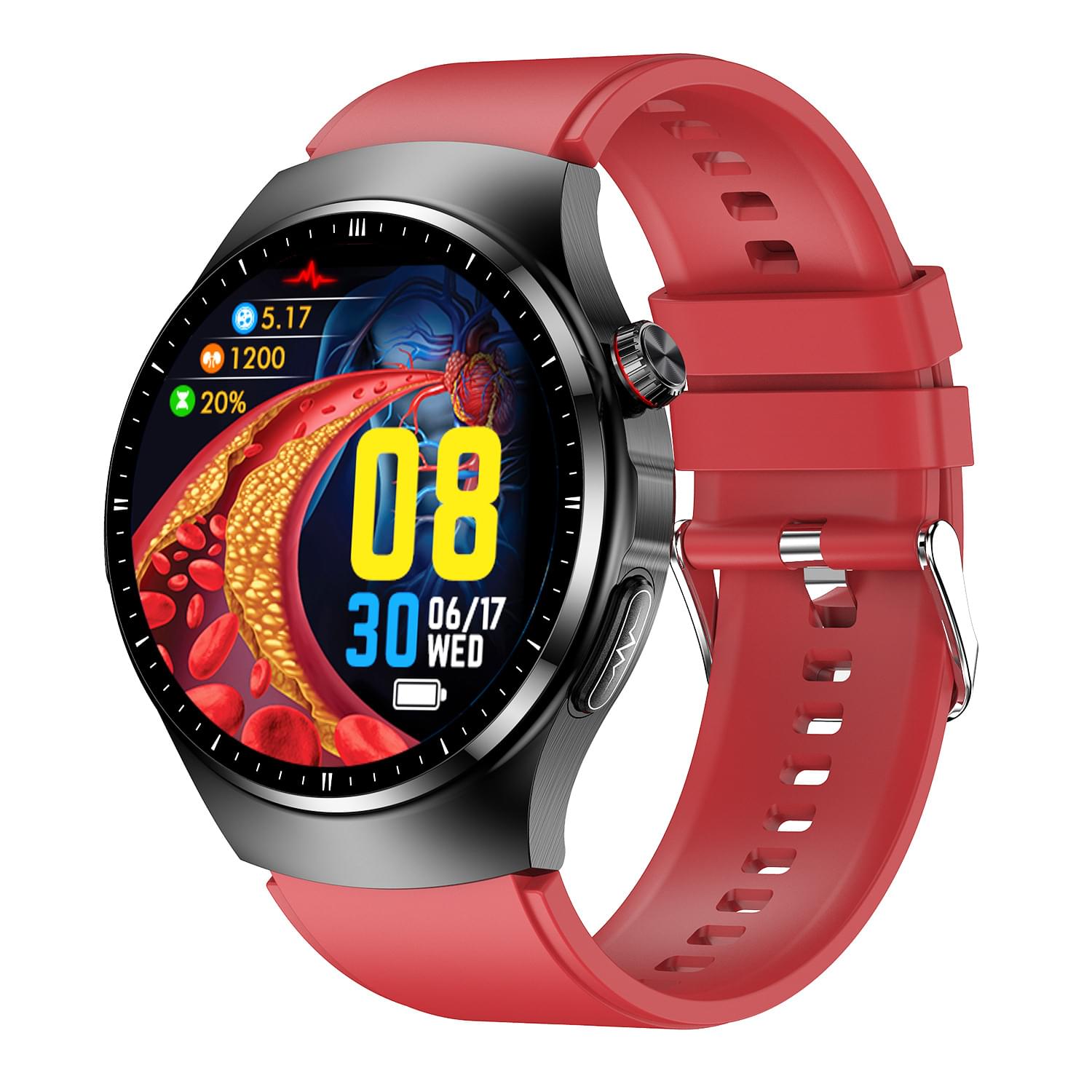 TK25 Smartwatch Premium con Monitor Cardíaco (ECG), Presión Arterial