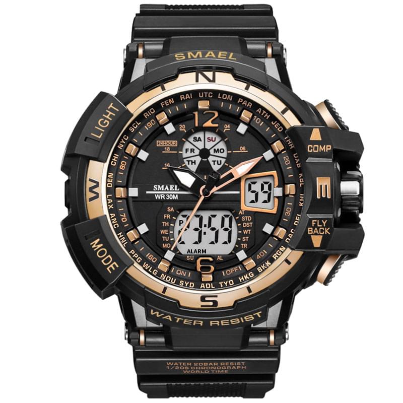 SMAEL 1376C – Reloj Deportivo Digital con Doble Pantalla para Hombre
