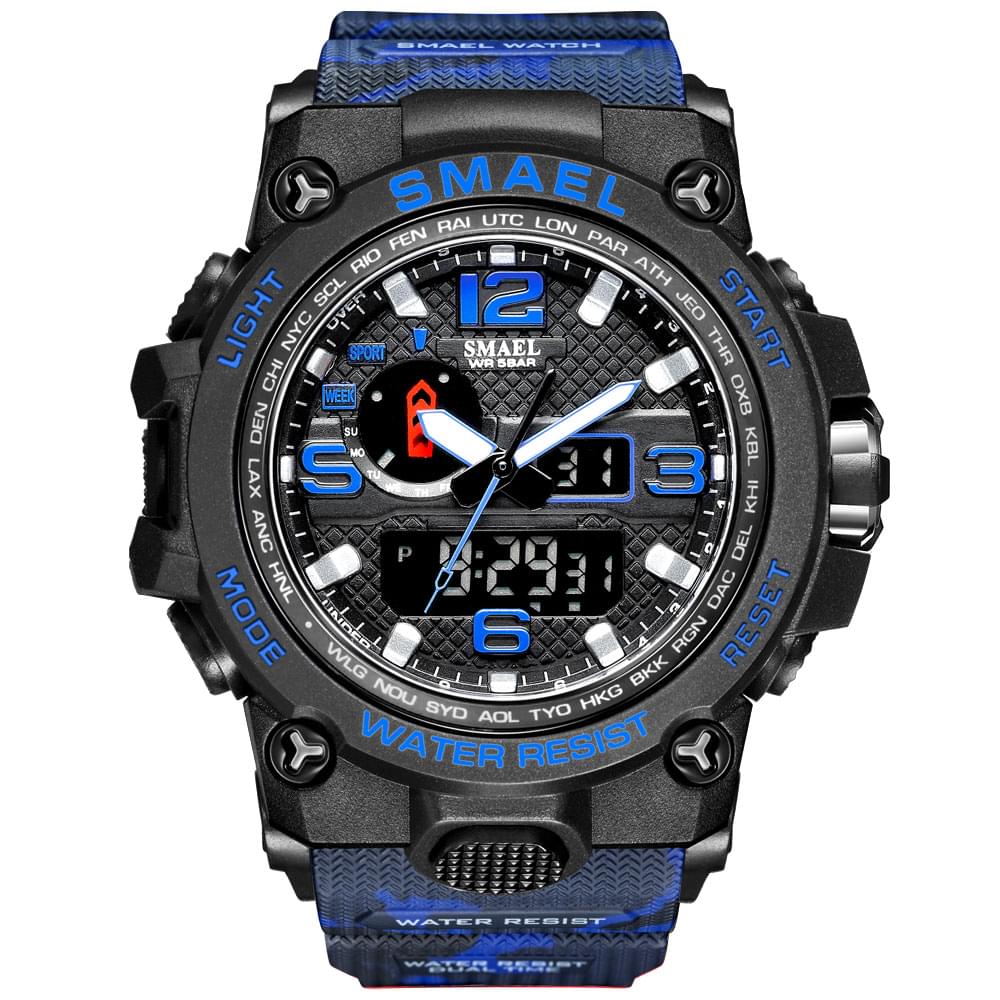 SMAEL 1545D – Reloj Militar Doble Pantalla para Hombre