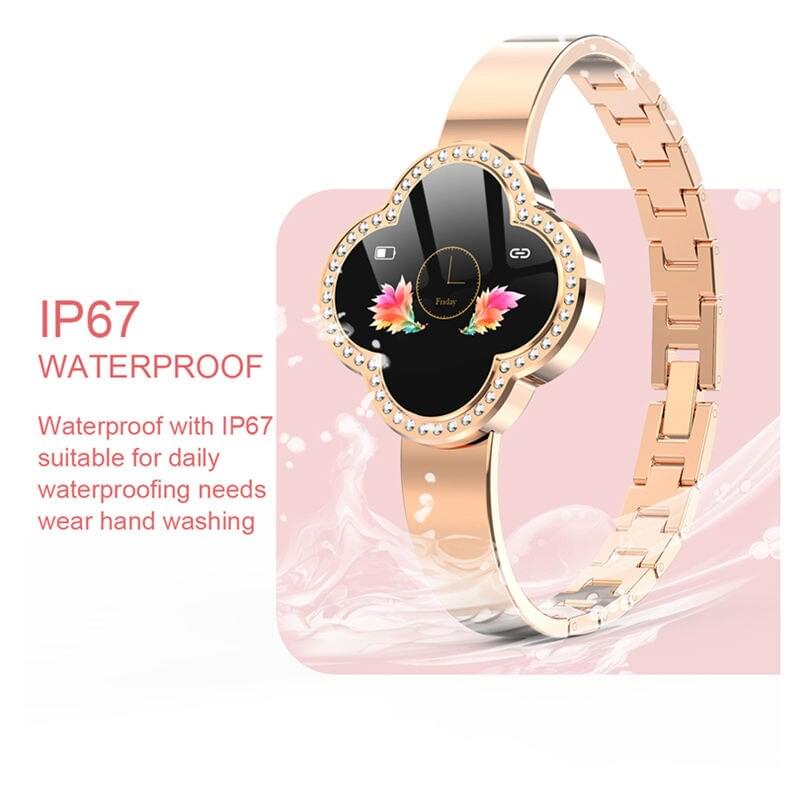 S6 Pulsera Inteligente para Mujer con Ritmo Cardíaco y Presión Arterial IP67