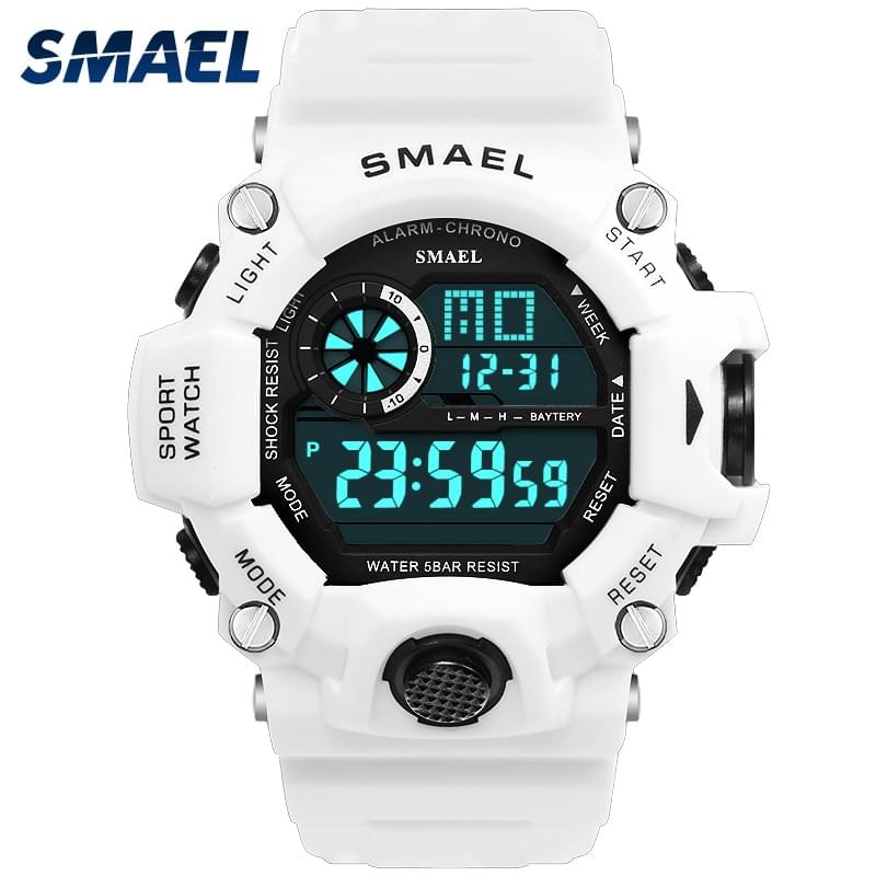 SMAEL 1385C Reloj Digital Militar para Hombre, Resistente al Agua 50M
