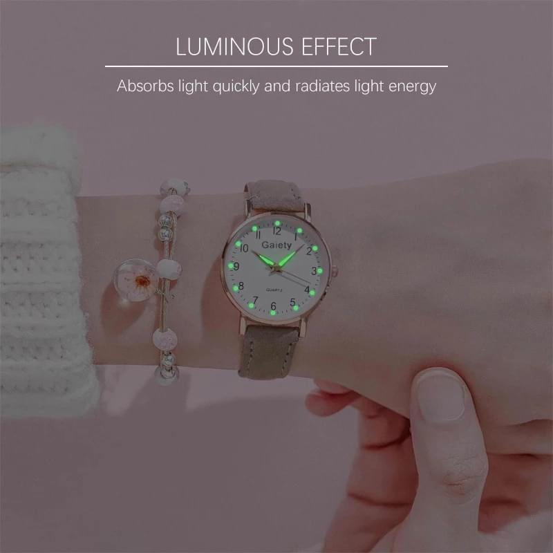 Reloj de Cuarzo Vintage para Mujer – Correa de PU Casual y Deportivo - vista de detalle