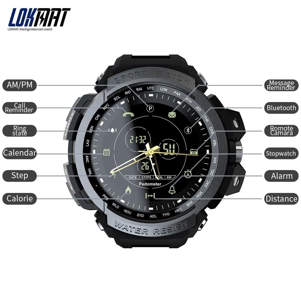 LOKMAT Smartwatch Deportivo 5ATM con Llamadas Bluetooth para Android e iOS - en la muñeca