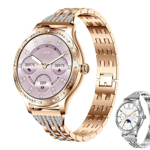 AK60 Smartwatch para Mujer con Llamadas HD, Ritmo Cardíaco y Resistente al Agua - vista frontal