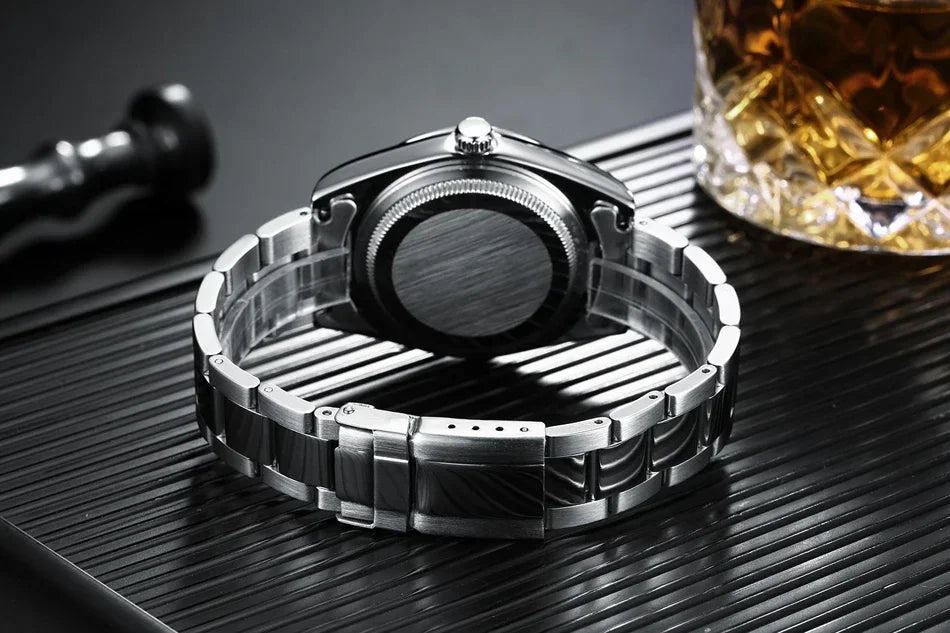 Reloj Mecánico Automático para Hombre – Acero Inoxidable Arcoíris 41mm