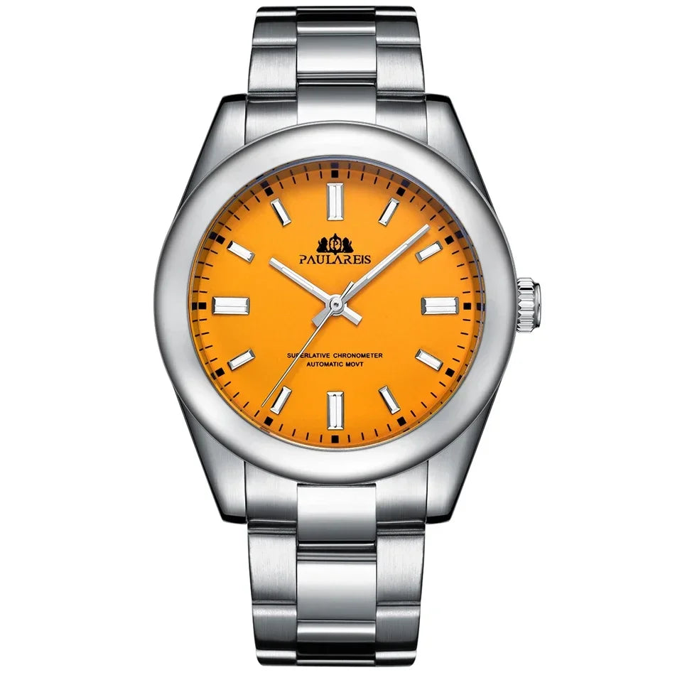 Reloj Mecánico Automático para Hombre – Acero Inoxidable Arcoíris 41mm