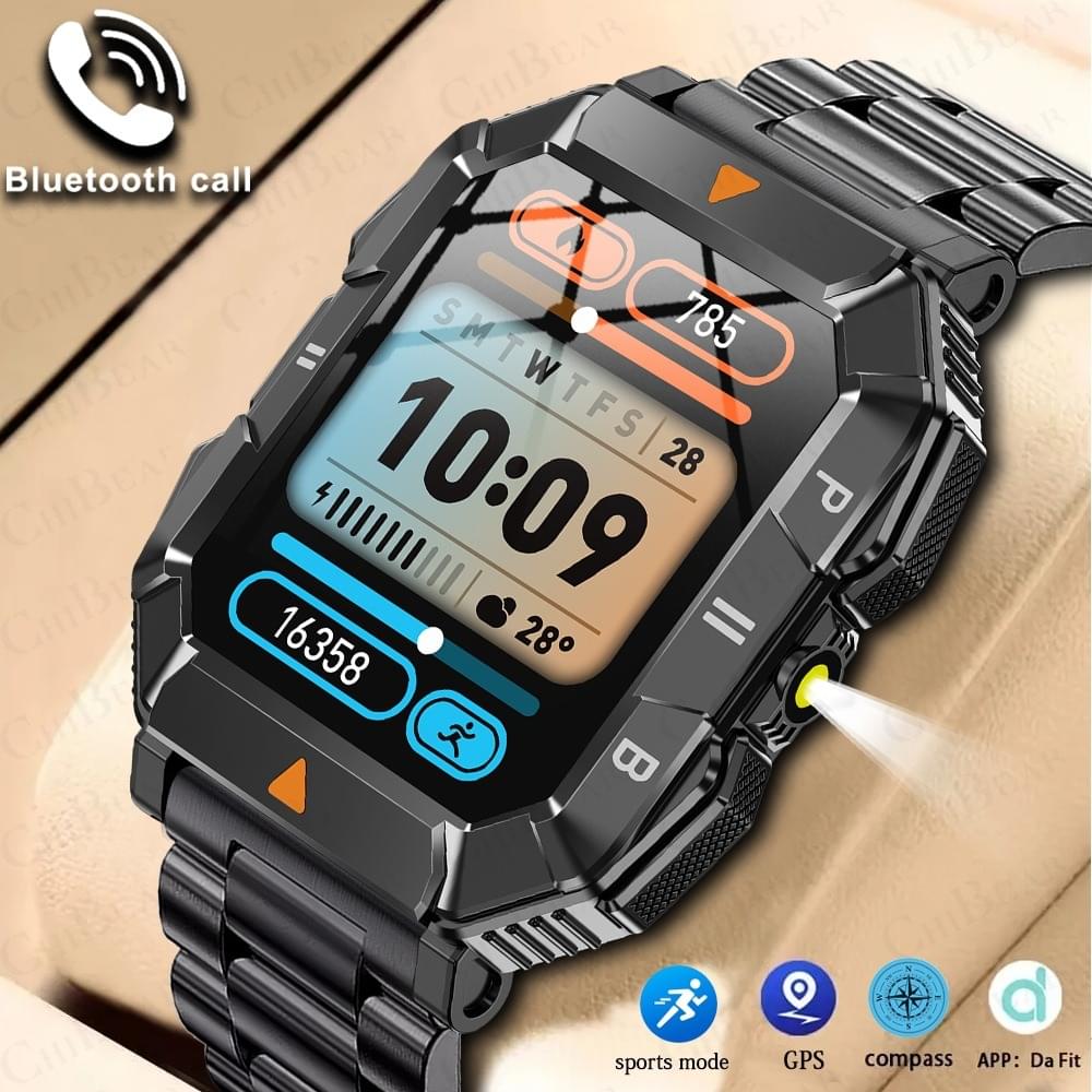 YK03 Smartwatch con Llamadas Bluetooth, Linterna y Monitoreo de Salud - vista frontal