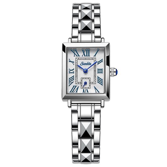 LIGE Reloj Cuadrado de Cuarzo para Mujer, Elegante y Resistente al Agua