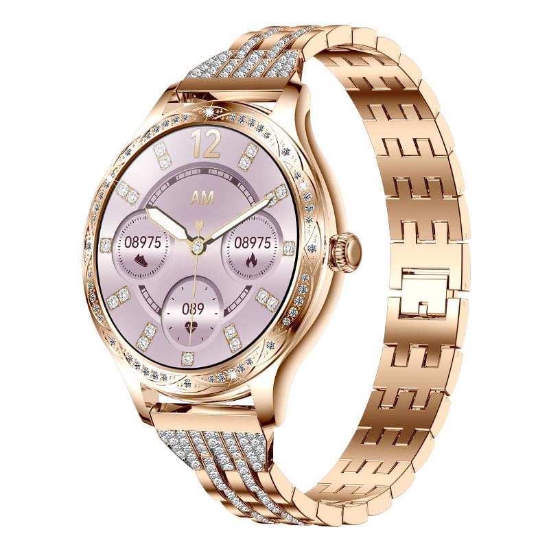 AK60 Smartwatch para Mujer con Llamadas HD, Ritmo Cardíaco y Resistente al Agua