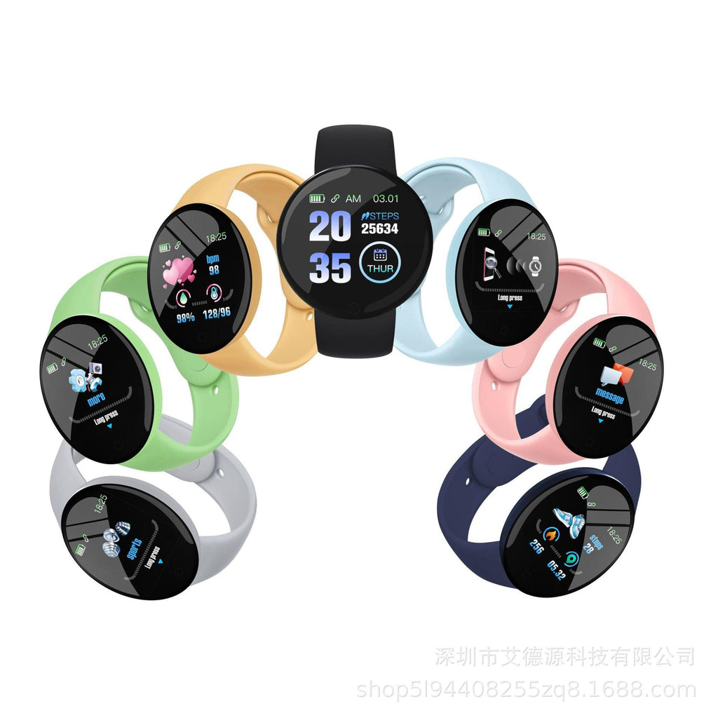 D18S Pulsera Inteligente Macaron con Monitor Cardíaco y Fondo Personalizable - vista frontal